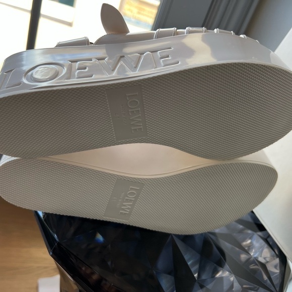 LOEWE Rubber Wedge Platform Fisherman Sandals: optic white - Picture 12 of 13